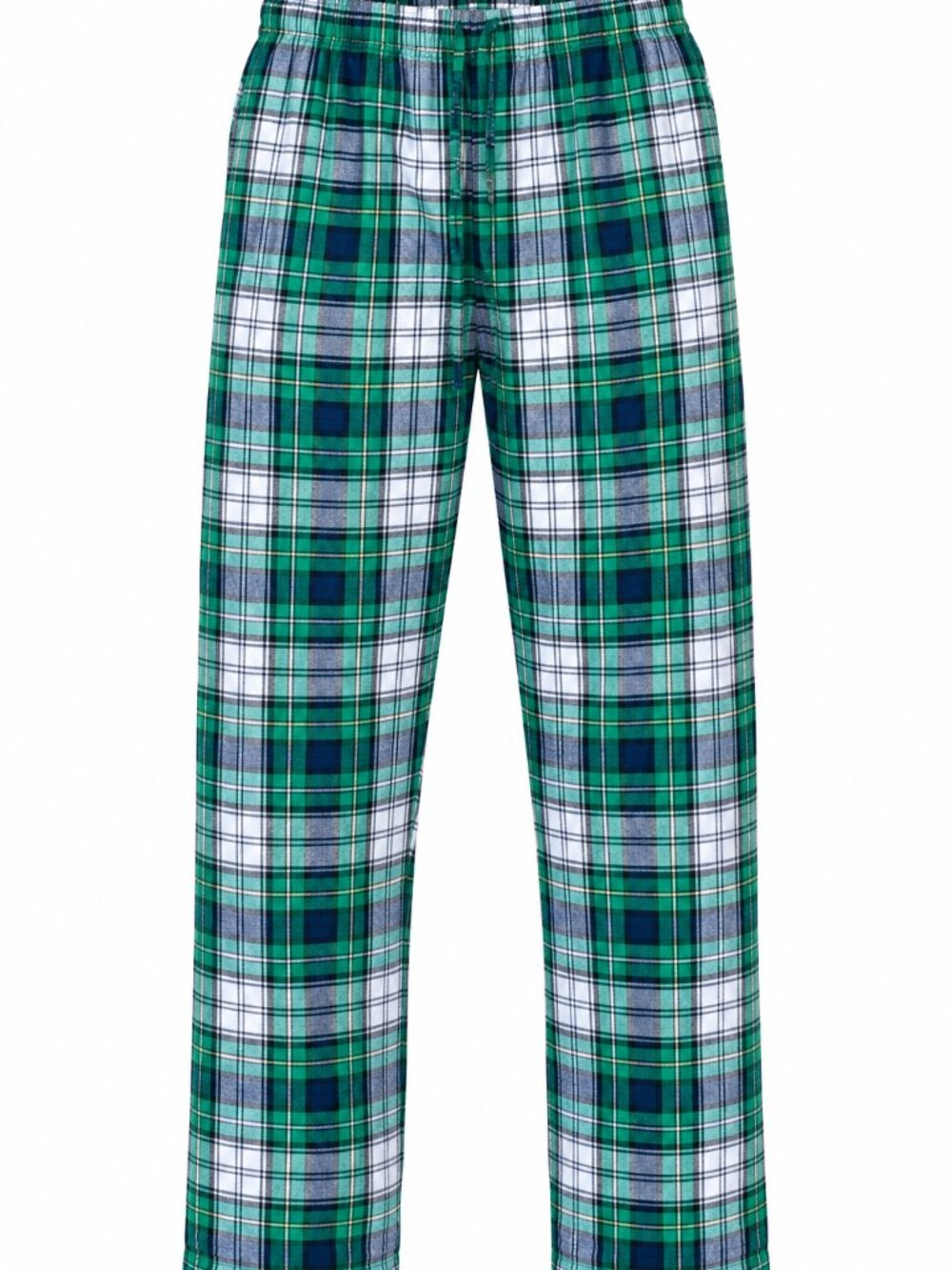Lands' End Green Plaid Flannel Pajama Pants Christmas